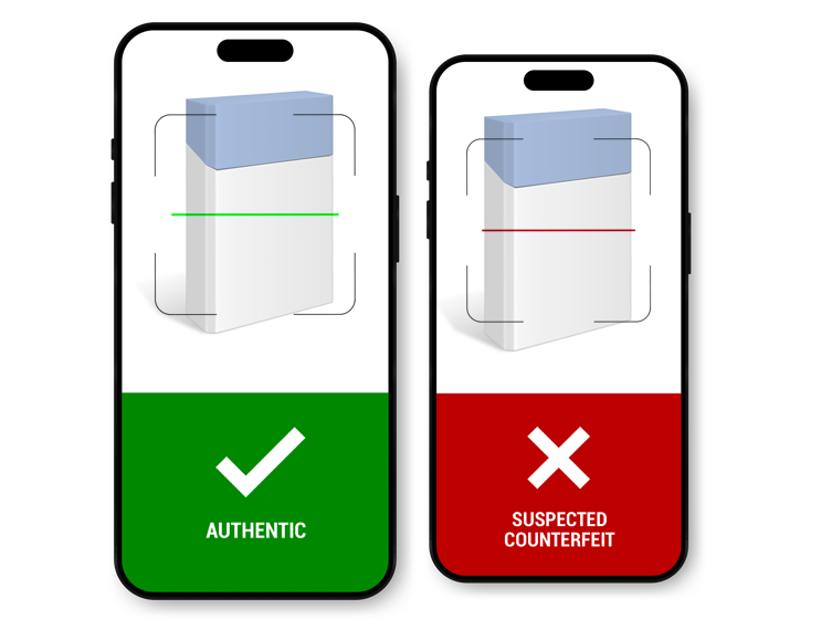 Two smartphones